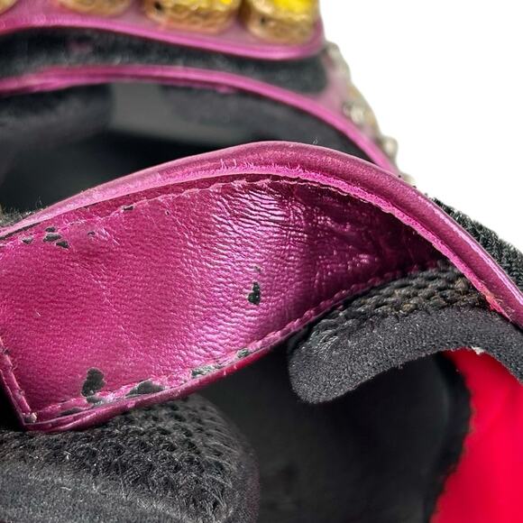 GUCCI Nappa Mesh Technical Canvas Calfskin Aguru Trek Crystal Chunky Sandals - Picture 9 of 9